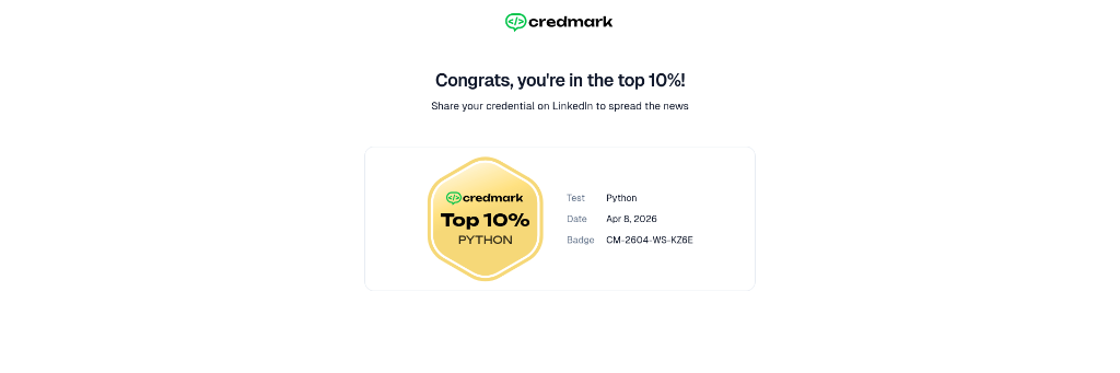 Top 10% Python Coder